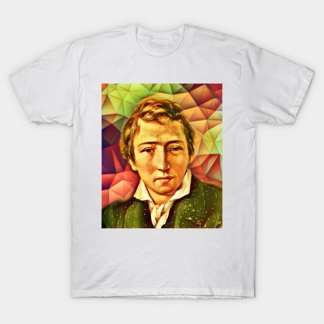 Heinrich Heine Snow Portrait | Heinrich Heine Artwork 15 T-Shirt by JustLit